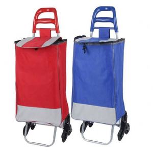 Sac de courses multifonctionnel personnalisé avec logo, chariot portable multicolores pour supermarché, sac de courses grande capacité avec roulettes - Product Image 1