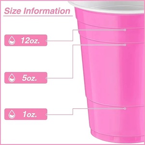 <span class=keywords><strong>Vasos</strong></span> de Cerveza de Plástico Rosa de 16 oz, Resistentes a los Golpes, Reutilizables y Apilables, para <span class=keywords><strong>Beer</strong></span> <span class=keywords><strong>Pong</strong></span>, Fiestas al Aire Libre y Bodas - Product Image 3