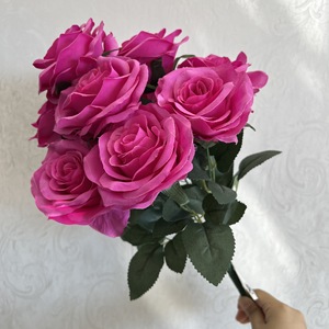 <span class=keywords><strong>Precio</strong></span> al por mayor Multi cabeza rosas holandesas flores artificiales a granel boda pasillo arco telón de fondo reutilizable seda rosas artificiales - Product Image 5