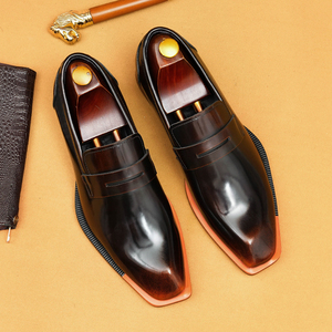 Chaussures décontractées en cuir véritable de style coréen, bottines, chaussures formelles vintage britanniques - Product Image 1
