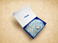 Scatola Regalo Personalizzata con Coperchio Magnetico, Interno Blu Reale e Riempimento in Carta Sminuzzata, Magnete N52 per Packaging Cosmetico