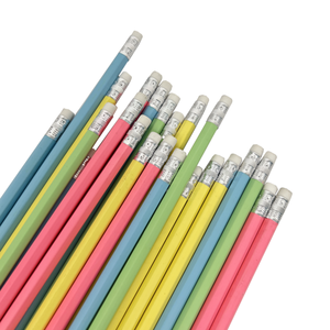 Ensemble <span class=keywords><strong>de</strong></span> 12 crayons hexagonaux en plastique HB personnalisables en usine, 4 couleurs macaron (jaune, vert, <span class=keywords><strong>rose</strong></span>, bleu), certifiés ODM OEM EN71 ISO - Product Image 3