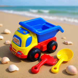 Kids <b>Beach</b> Dump Truck Toy Set with Shovel and Scoop <b>Plastic</b> Sand Play Truck for Outdoor <b>Beach</b> Fun - Product Image 3
