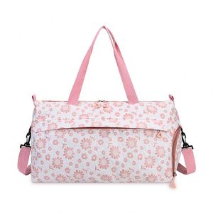 Wholesales Factory Custom Logo Print Women's Fitness Sports Duffel Gym <b>Bags</b> for Women Men <b>Travel</b> <b>Bag</b> With Adjustable Strap - Product Image 2