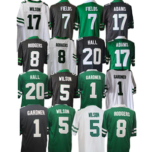 Nueva Camiseta de Fútbol Americano Cosida al por Mayor Barata 2025, Nueva York 1 Gardner 5 Wilson 7 Fields 8 Rodgers 17 <span class=keywords><strong>Adams</strong></span> 20 Hall - Product Image 2