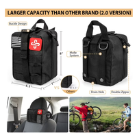 Kit de Supervivencia de 250 Piezas con Bolsa Compatible con Sistema Molle, Tienda de Campaña de Emergencia, Linterna, Excelente Regalo para Hombres, Campismo, Aventuras al Aire Libre