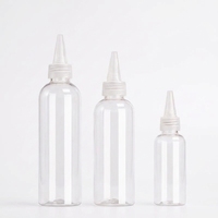 Flacon applicateur souple en PEHD 6oz 8oz avec bouchon torsadé pour emballage de lotion cosmétique avec couvercles