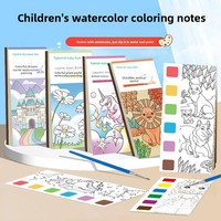Livre de coloriage en gros pour enfants, livre de coloriage à l'aquarelle, notes autocollantes, livre de dessin graffiti, livre de peinture à faire soi-même pour enfants