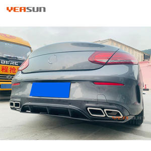 Difusor trasero W205 de alta calidad, edición 1, actualización de estilo, parte trasera deportiva para Mercedes Benz <span class=keywords><strong>C</strong></span> <span class=keywords><strong>Coupe</strong></span> Class 2015 2016 2017 2018 - Product Image 6