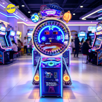Machine d'arcade de jeu sportif STARAMUSE 2 joueurs, à monnayeur, avec boule rotative et rotation chanceuse lumineuse