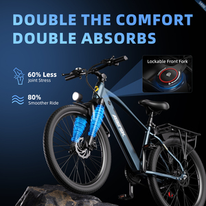 Bicicleta Eléctrica de Montaña con Motor sin Escobillas de Litio, Venta Caliente en la UE/EE. UU., <span class=keywords><strong>25</strong></span> km/h, Neumáticos Gruesos, para Adultos - Product Image 2