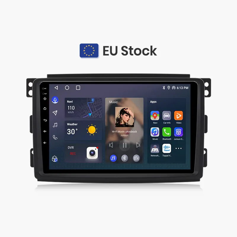 Junsun V1 EU Stock Car Play For Smart Fortwo 2008 Android Auto Car Radio Navigation for Smart Fortwo 2005-2010 Android Radio