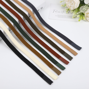 Cordon plat en polyester et coton double couche de 1 cm, avec extrémités <span class=keywords><strong>collées</strong></span>, pour vêtements et emballage cadeau, directement de l'usine - Product Image 3