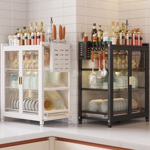 New Arrival Plastic Small Storage <strong>Cupboard</strong> Kitchen Dish Drainer <strong>Rack</strong> <strong>Plate</strong> Bowl Spoon Dish <strong>Rack</strong> With Transparent Lid - Product Image 3