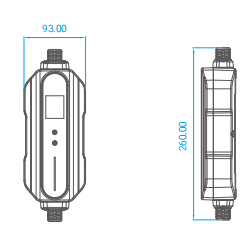 Amppal 3.5Kw 7kw 5M TYPE 2 Accueil Voyage Maison Électrique Intelligent Contrôle de Température 16A/32A <span class=keywords><strong>Portable</strong></span> Ev Station de Charge - Product Image 5