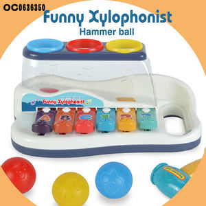 Jouet musical intéressant pour bébé, petit <span class=keywords><strong>xylophone</strong></span>, <span class=keywords><strong>marteau</strong></span> et balle à faire tomber, pour enfants - Product Image 2