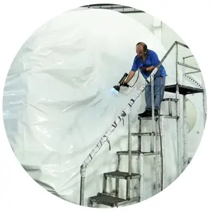 Film Pembungkus Penyusut Panas Plastik Putih Besar LDPE Tugas Berat Digunakan untuk Kapal Mobil Alat Mesin Angin Vci Kemasan Susut Panas