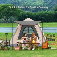 Tente de camping gonflable entièrement automatique à double couche, tente à gonflage instantané pour le camping en plein air, la randonnée et l'abri extérieur