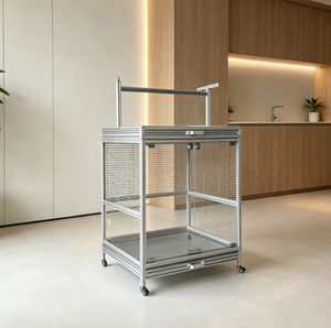 Gabbie per l'allevamento di pappagalli grandi in filo metallico di ferro, pieghevoli, per pappagalli bianchi turchi, all'ingrosso dalla fabbrica, economiche - Product Image 5