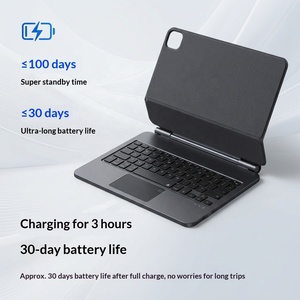 Clavier pour tablette facile à utiliser avec étui magnétique, clavier mécanique sans fil à ciseaux et pavé tactile pour iPad - Product Image 3