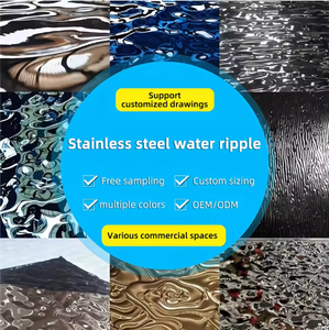 EX680 201 304 Color Stainless Steel Art Panels Decorative Stainless Steel Water Ripple Stainless Steel <b>Sheet</b> for Hotel and KTV - Product Image 2