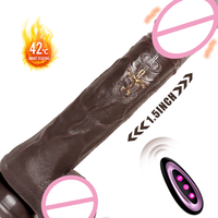Super lange XXL realistische Silikon riesige große Fernheizung Dildo maschine automatische Schub Dildo Vibrator für Frauen Männer Sexspielzeug
