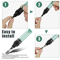Fer à souder électrique à gaz 3-en-1 stylo à souder à gaz