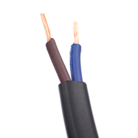 Cable de alimentación plano flexible de 2, 3 y 4 núcleos, cable eléctrico de PVC de cobre desnudo trenzado para uso general, de 2, 3 y 4 núcleos