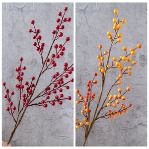 Ramas de Fruta de la Fortuna Artificiales CallaFloral, Rojas y Amarillas, Decoración Interior para el Hogar, Bodas y Manualidades, 120 cm - Product Image 3