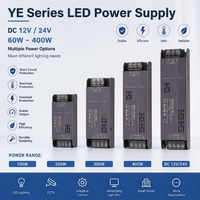 Alimentation à découpage à tension constante 12V 300W pour LED, large plage d'entrée, fonctionnement silencieux, SMPS IP20, usage intérieur, sortie 25A pour LED