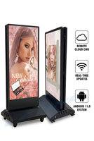 Afficheur numérique LCD portable extérieur à double face de 43 pouces, haute luminosité, classé IP65, Android Smart