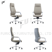 Chaise de bureau ergonomique pivotante et réglable en cuir PU pour dirigeant, vente en gros OEM ODM