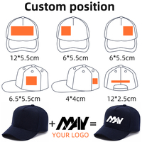 Casquette de baseball personnalisée à 5 panneaux avec logo imprimé et brodé, livraison rapide, fermeture Velcro