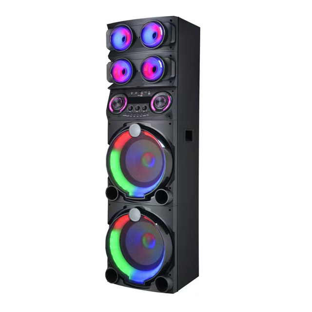 JBA-2123 New Design Portable Wireless Speaker Dual 12inch Horn Speaker Big TWS Stereo Speaker With Double Wireless Microphone
