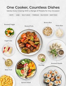 <span class=keywords><strong>CUCKOO</strong></span> <span class=keywords><strong>Cuiseur</strong></span> à riz Micom 6 tasses (avant cuisson) / 12 tasses (après cuisson) avec cuve intérieure antiadhésive, 9 programmes, Fuzzy Logic, nettoyage automatique, minuteur rapide pour le riz - Product Image 3