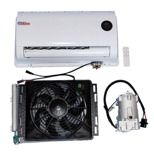 คอมเพรสเซอร์แอร์ไฟฟ้า 12V สำหรับรถบรรทุก เครื่องปรับอากาศจอดรถ ชุดอุปกรณ์อัตโนมัติสำหรับรถแทรกเตอร์  แบบมัลติฟังก์ชั่นสำหรับห้องโดยสาร ใช้แบตเตอรี่ - Product Image 1