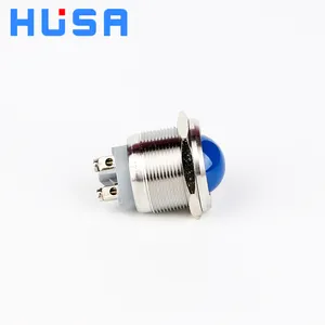 25mm Panel Mounted Waterproof Metal LED Indicator With Screw Feet Or Pins 12V 24V 220V LED Red Green Blue Yellow White