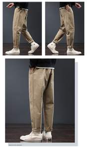 กางเกงทำงานลำลองสไตล์อเมริกันสำหรับผู้ชายกางเกงขากว้างแบบเรียบง่ายทรงหลวมขนแกะ - Product Image 5