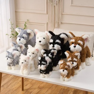 Juguete de Peluche Realista de <span class=keywords><strong>Yorkshire</strong></span> <span class=keywords><strong>Terrier</strong></span>, Westie, Schnauzer, Relleno de Algodón PP, Alivia el Estrés, Regalo Unisex para Fiestas - Product Image 6
