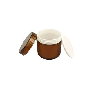 100g ronde vorm amber black plastic cosmetische crème potten voor cosmetische crème badzout pot met schroefdeksel haar gel voedsel container