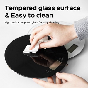 Welland Haushalt Präzise Produkte Schwarze Glas-Backwaage Elektronische Digitale Küchenwaage Lebensmittelwaage - Product Image 3