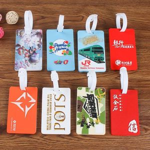 Custom Luggage Tags with <b>ID</b> Card <b>Holder</b> - Soft PVC Travel Baggage Tags for Promotional Gifts - Product Image 4