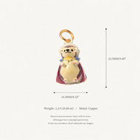 Nouveau Charm Personnalisable DIY en Cuivre Doré, Mignons Animaux 3D (Lapin, Renard, Chien, Cerf, Écureuil, Cochon, Ours, Agneau) pour la Fabrication de Bijoux et Colliers