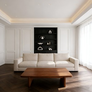 Meuble TV moderne noir avec éclairage, unité TV en bois, meuble TV flottant pour rangement domestique, meuble mural multimédia en bois sur mesure pour la maison - Product Image 1