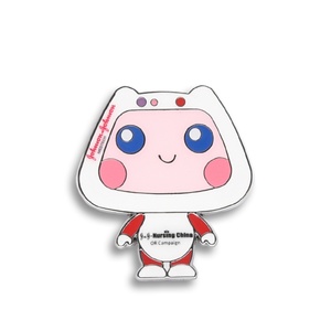 Child Favour Cartoon Character Hard Enamel White Color Metal Badge - Product Image 1