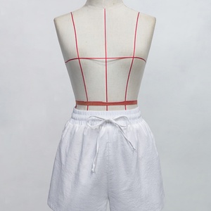 Shorts A-line pour femmes, personnalisables OEM/ODM, en polyester/coton lavable, coupe régulière, avec cordon de serrage, collection été 2025 – Vente en gros de haute qualité - Product Image 2