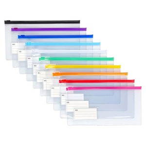 Văn phòng trường học rõ ràng tùy chỉnh PVC Vinyl A6 Poly Zip khóa phong bì dây kéo Pouch tập tin trong suốt nhựa tài liệu túi - Product Image 1
