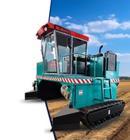 Windrow-compostomdraaier met hoge efficiëntie voor het composteren van afval van oliepalmplanten