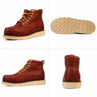 Bottes de sécurité montantes ACE avec lacets, anti-perforation, embout en acier, sans métal, ESD, imperméables, en cuir pleine fleur de vache pour la construction