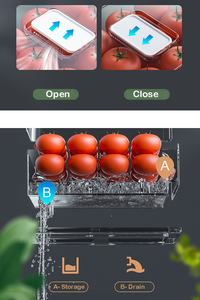 Organizador de nevera de plástico transparente para cocina, cajón de alimentos vegetales, caja de almacenamiento apilable para nevera, contenedor de congelador - Product Image 6
